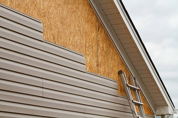 Professional Siding Contractor technician working in Traphill, NC